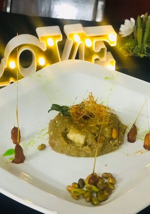 A picture of Lauki ka halwa.