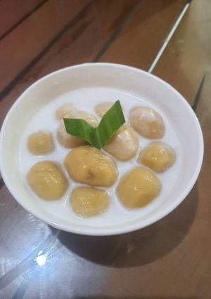Foto resep Klepon ubi jalar kuah santan