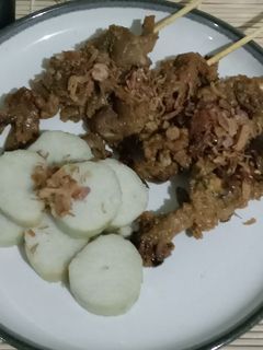 Foto resep Sate jamur tiram saos kacang tanah