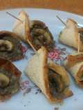 Cestitas rellenas de champiñones con base de paté 😋