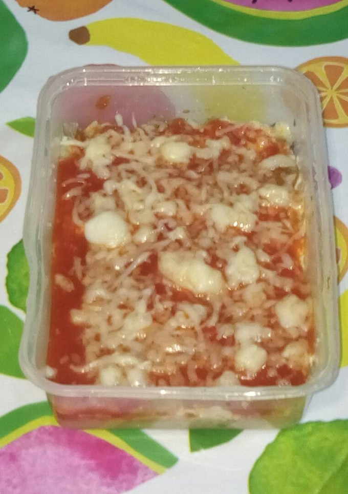 Una foto de Pastel rápido de patata y setas