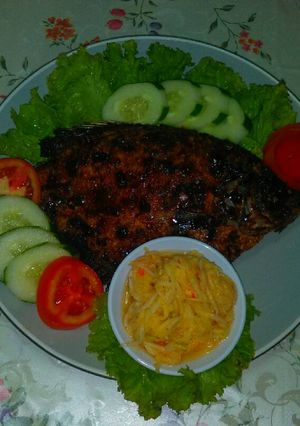 Foto resep Gurame bakar sambal mangga muda