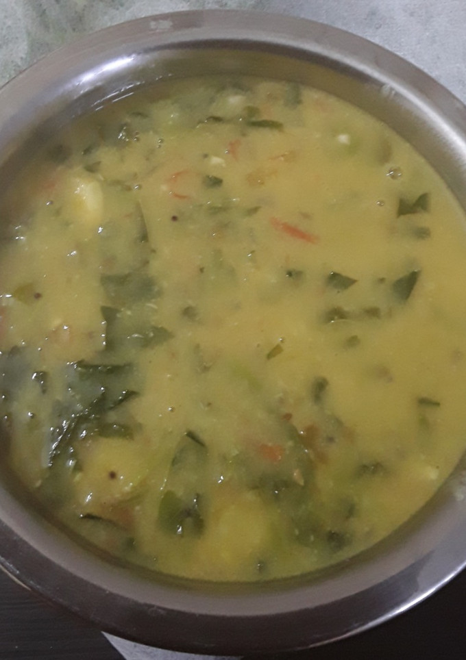 குயிக் கீரை சாம்பார் (Quick Keerai Sambar Recipe in Tamil) செய்முறை முக்கிய புகைப்படம்