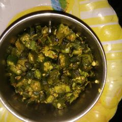 A picture of Bhindi ki sabji.