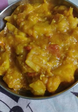 A picture of Baingan aloo ki sabji.