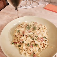 A picture of Christie's comfort carbonara!.