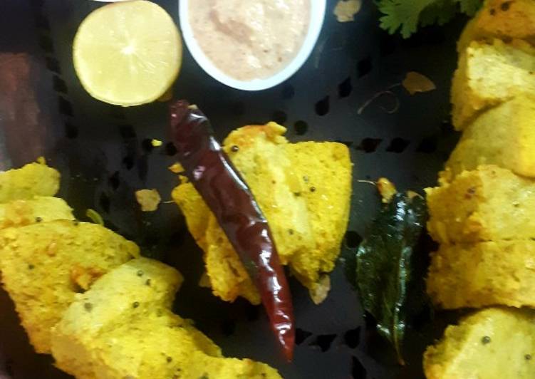 Fried Stick green gram idli with peanut chutney