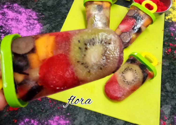 Steps to Prepare Speedy Fruit Popsicle (Ice pop)