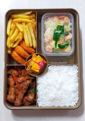 Foto resep Capcay Udang+Ayam Kecap (Menu Bekal Pak Suami ♥️)