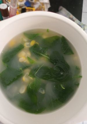 Foto resep Bobor Bayam Jagung