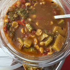 A picture of Karela-Chana dal.