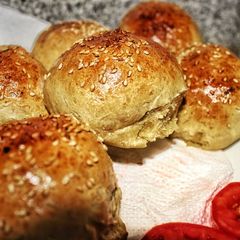 A picture of Homemade bread rolls.
