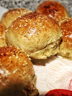 A picture of Homemade bread rolls.