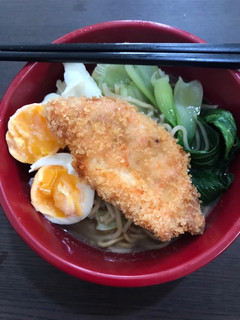 Foto resep Curry Ramen Instant - Chicken Katsu