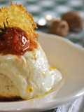 Piccolo flan di parmigiano con pomodori confit