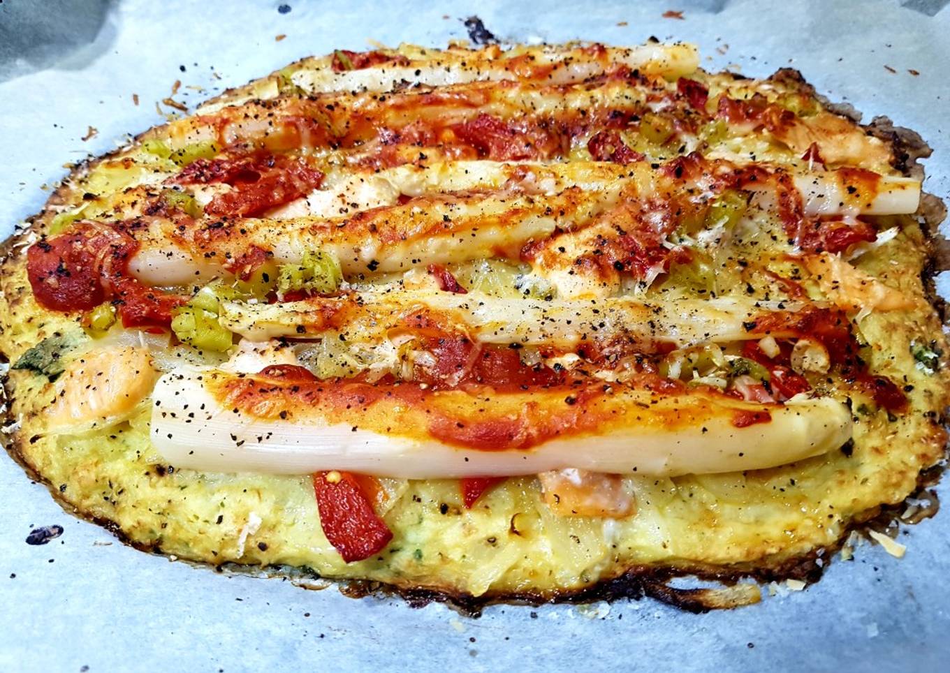 Pizza con base de coliflor especial