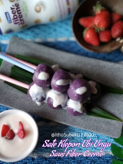 Foto resep 147. Sate Klepon Ubi Ungu Saus Fiber Creme