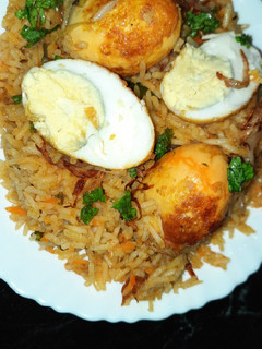 A picture of Egg Biryani.