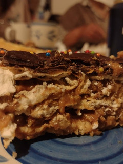 Una foto de Torta de galleta y manjar