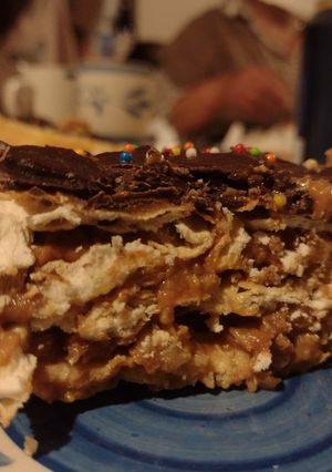 Una foto de Torta de galleta y manjar