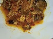 A picture of dry fish soup
