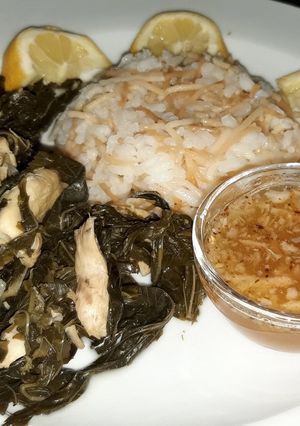 صورة لوصفة ملوخية ورز 😍