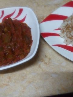 صورة لوصفة طاجن باميه بدون لحمه أو دجاج 😉