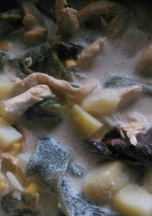 Una foto de Pollo a la crema con chiles poblano