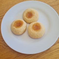A picture of Jam Thumbprint Cookies.