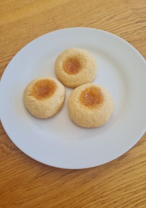 A picture of Jam Thumbprint Cookies.