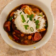 A picture of Instant pot gumbo.
