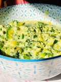 Zapallitos y acelga revueltos a la crema
