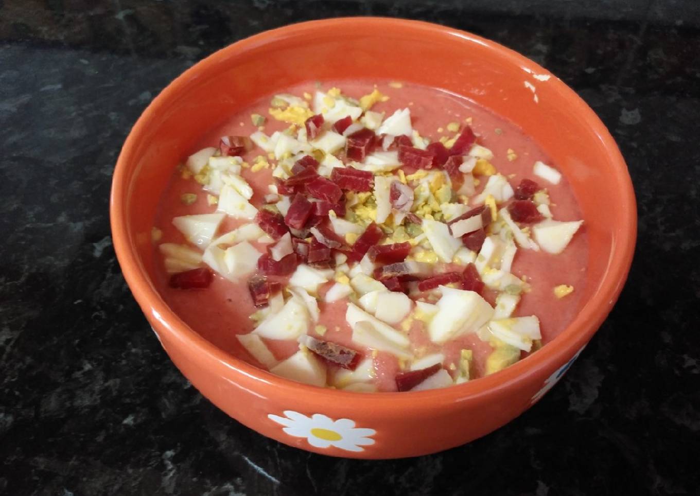 Salmorejo de tomate y fresa