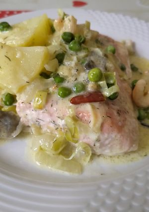 Una foto de Salmón al horno, rápido y fácil