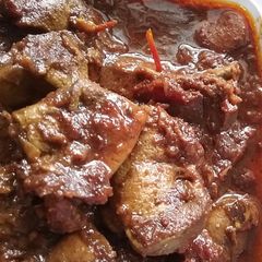 A picture of Kaleji Masala.