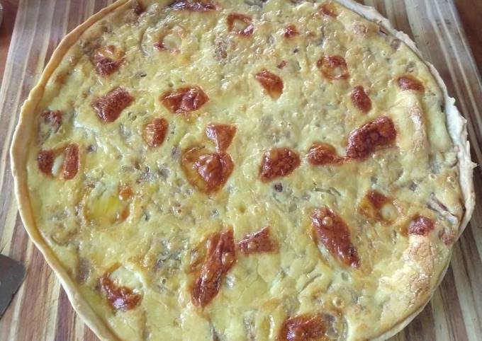 Quiche de cebolla y queso Receta de Rocío Chirino- Cookpad