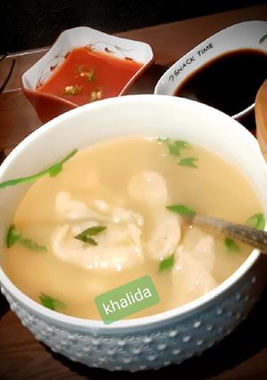 A picture of Dumpling soup.
