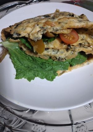 Una foto de Sándwich de tortilla
