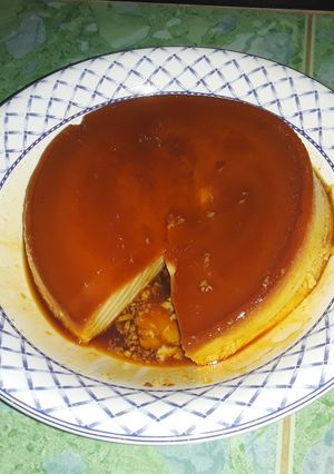 Una foto de Flan dos leche sabor vainilla