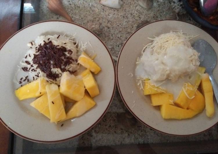 Bahan-bahan Mango sticky rice.. Sederhana Untuk Jualan