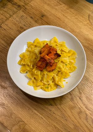 A picture of Pumpkin pasta sauce.