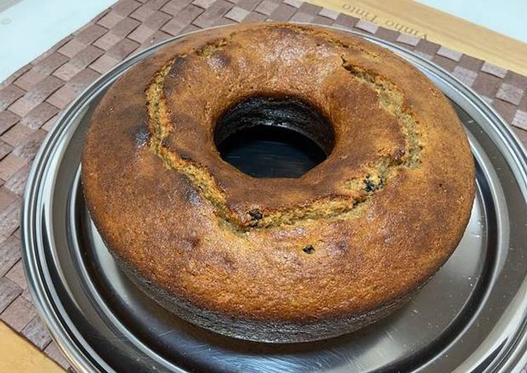 Bolo de banana com aveia