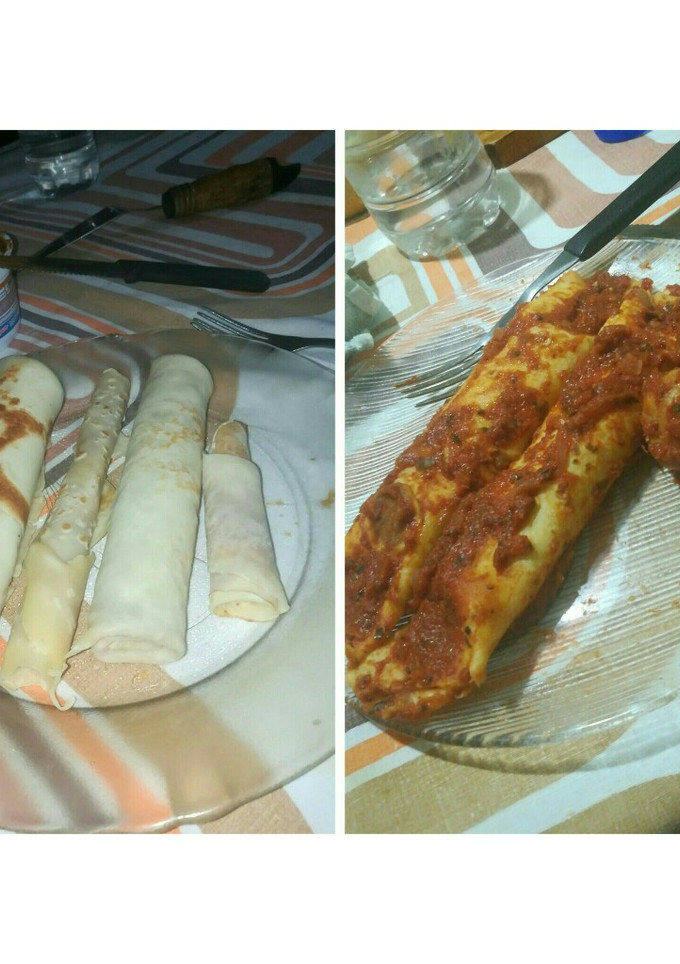 Una foto de Panqueques para canelones o dulce de leche