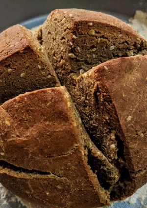 Una foto de PAN Rústico🍞de Harina de Lentejas y Zaatar...!😋