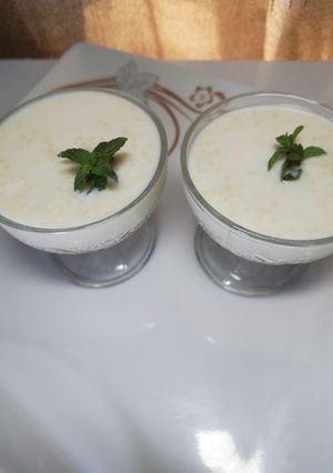 A picture of Couscous pudding.