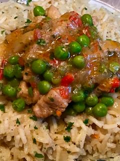Zöldborsós sertéscsíkok recept fotója