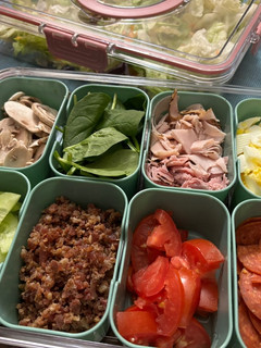 A picture of Salad bar at home.