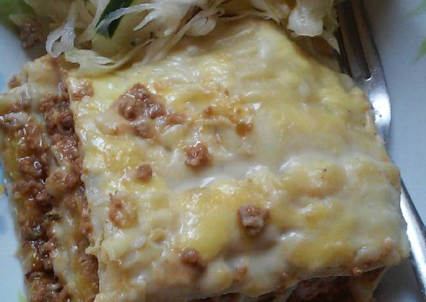 Lasaña de plátano maduro