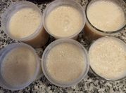 Una foto de smoothie con leche de soya