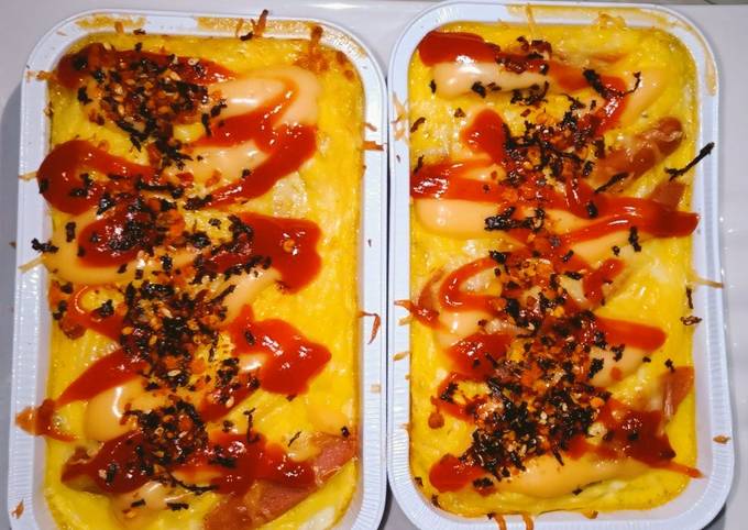 Resep Baked Potato with Sausage, Egg, and Cheese✨ Anti Gagal